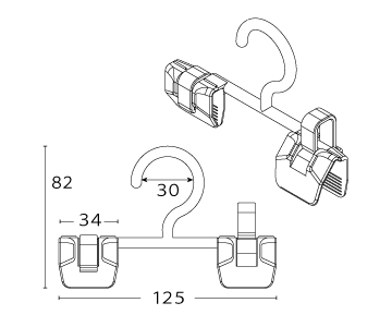 プラクリップ125ハンガー
